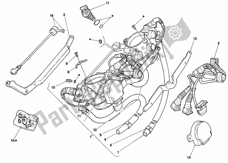 Tutte le parti per il Corpo Farfallato del Ducati Superbike 916 SPS 1997